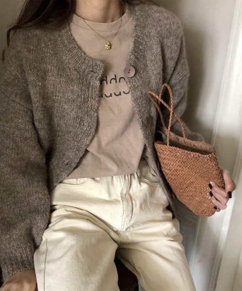 Lace Ladies(レースレディース)の「配色 ロゴプリント クルーネック 半袖 Tシャツ(Tシャツ/カットソー・レディース・ブラウン/ベージュ/ブラック・M/XL)」の12枚目の写真