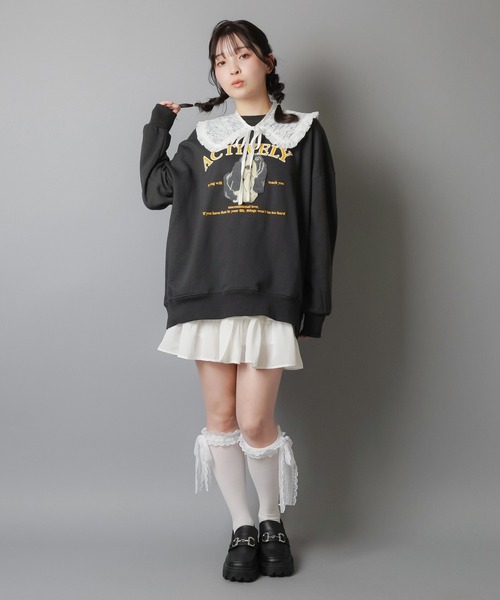 Vicente トレーナー スウェット Logo half zip sweat レディース