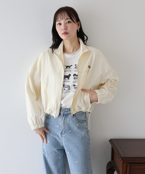 BLUEEAST（ブルーイースト）の「ワンポイント刺繍ブルゾン（ブルゾン・レディース・アイボリー/ブラック・MEDIUM）」の17枚目の写真