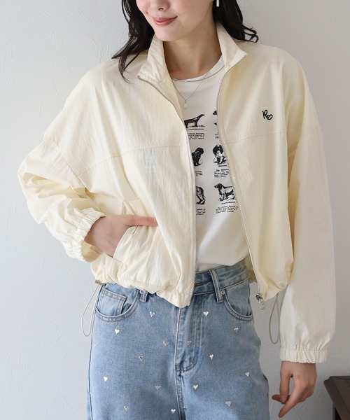BLUEEAST（ブルーイースト）の「ワンポイント刺繍ブルゾン（ブルゾン・レディース・アイボリー/ブラック・MEDIUM）」の20枚目の写真