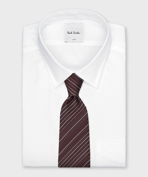 Paul Smith（ポールスミス）の「ストライプ タイ【150019 552MJ】（ネクタイ・メンズ・ダークグレー/マルーン/ダークグリーン/ネイビー・FREE）」の5枚目の写真