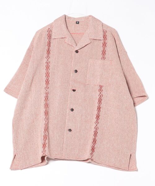 チャイハネ(チャイハネ)の「【チャイハネ】カフィーMEN'S開襟シャツ(シャツ/ブラウス・メンズ・ブラウン/ベージュ/グリーン・FREE)」の2枚目の写真