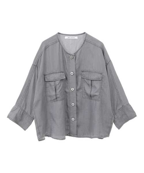 Drawerドゥロワー ヘリンボーンノーカラージャケット 大きめ】ICB 