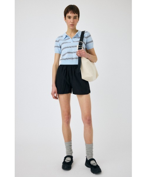 MOUSSY(マウジー)の「NYLON TRACK ショーツ(その他パンツ・レディース・ブラック/サックスブルー・FREE)」の5枚目の写真