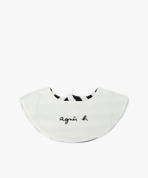 agnes b.（アニエスベー）の「WEB限定 ベビーギフトボックス スタイ・2wayオール 2点セット（ベビーギフト・キッズ・ブラック×ホワイト・FREE）」の6枚目の写真