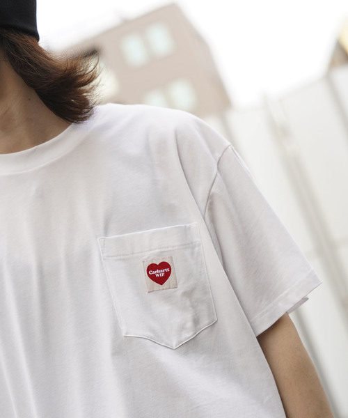 Carhartt WIP(カーハートダブリューアイピー)の「Carhartt /カーハートダブルアイピーS/S POCKET HEART T-SHIRT(Tシャツ/カットソー・メンズ・ブラック/ホワイト・LARGE/MEDIUM)」の6枚目の写真