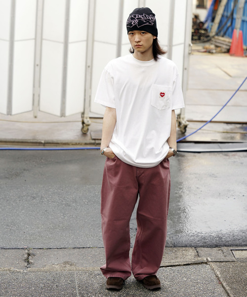 Carhartt WIP(カーハートダブリューアイピー)の「Carhartt /カーハートダブルアイピーS/S POCKET HEART T-SHIRT(Tシャツ/カットソー・メンズ・ブラック/ホワイト・LARGE/MEDIUM)」の7枚目の写真