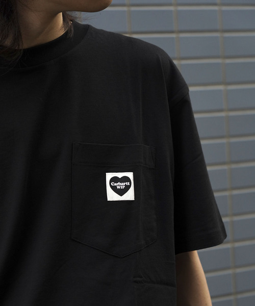 Carhartt WIP(カーハートダブリューアイピー)の「Carhartt /カーハートダブルアイピーS/S POCKET HEART T-SHIRT(Tシャツ/カットソー・メンズ・ブラック/ホワイト・LARGE/MEDIUM)」の10枚目の写真