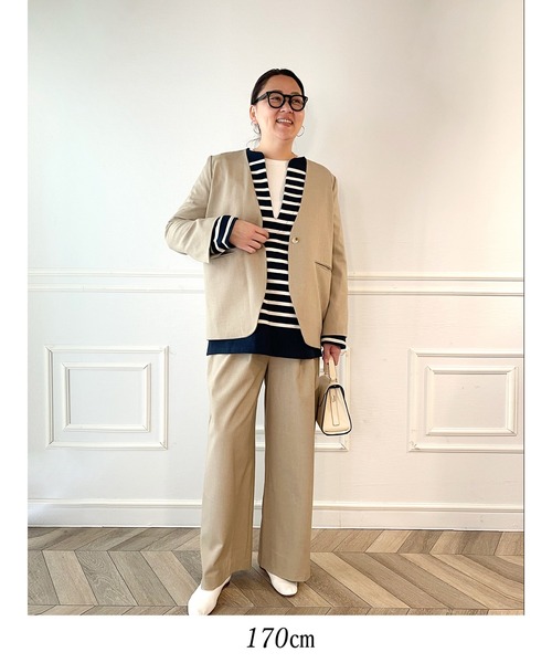 Brown&Street(ブラウンアンドストリート)の「バスクボーダーカットソー(スウェット・レディース・ネイビー/ブルー/ブラック・FREE)」の13枚目の写真