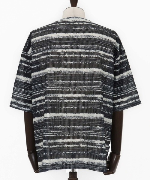 CAMBIO(カンビオ)の「mt9736- Mesh Border Tee ボーダーTシャツ(Tシャツ/カットソー・メンズ・ブラック/パープル・M/L)」の17枚目の写真