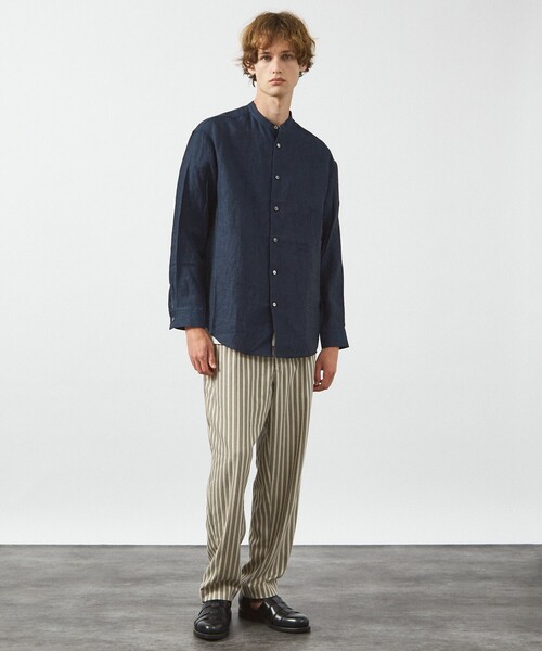 ABAHOUSE（アバハウス）の「【LUXE Linen Solaro】バンドカラー リネンシャツ（シャツ/ブラウス・メンズ・アイボリー/ホワイト/ネイビー/ピンク/ブルー・44/48/50/46）」の15枚目の写真