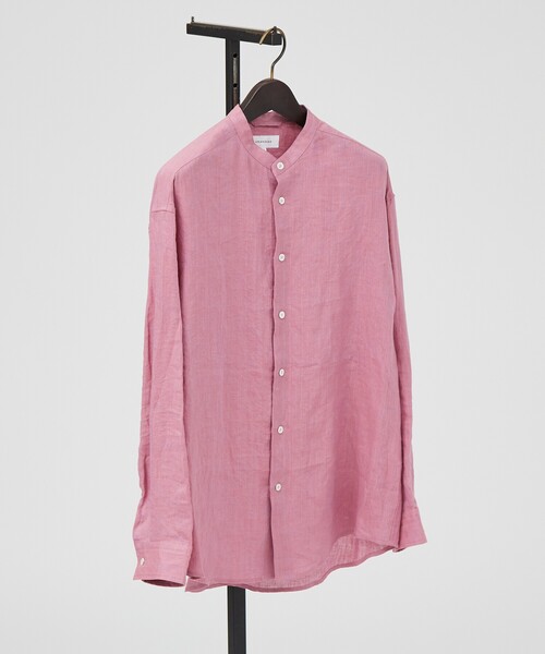 ABAHOUSE（アバハウス）の「【LUXE Linen Solaro】バンドカラー リネンシャツ（シャツ/ブラウス・メンズ・アイボリー/ホワイト/ネイビー/ピンク/ブルー・44/48/50/46）」の17枚目の写真