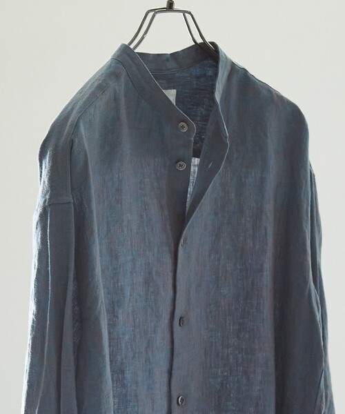 ABAHOUSE（アバハウス）の「【LUXE Linen Solaro】バンドカラー リネンシャツ（シャツ/ブラウス・メンズ・アイボリー/ホワイト/ネイビー/ピンク/ブルー・44/48/50/46）」の19枚目の写真
