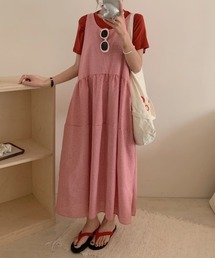 【WOLF&RITA】チェックのセットアップ　オレンジ系赤✖️グレー size12 WOLF&RITA】チェックのセットアップ オレンジ系赤✖️グレー