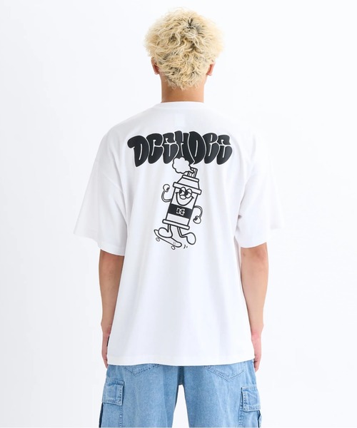 新品　男性ブランコ　オリジナルTシャツ　完売商品　バッグプリント　ベージュ　XL 25 PLAY GRAFFITI SS/DC半袖バックプリントTシャツ（Tシャツ