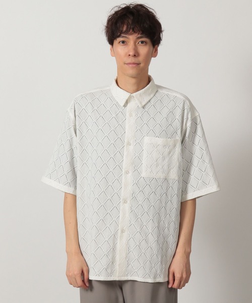 LAKOLE（ラコレ）の「レースシャツ半袖 / 323202（シャツ/ブラウス・メンズ・ブラック/ホワイト/ロイヤルブルー/イエロー/ブラウン・MEDIUM/LARGE/X-LARGE）」の18枚目の写真