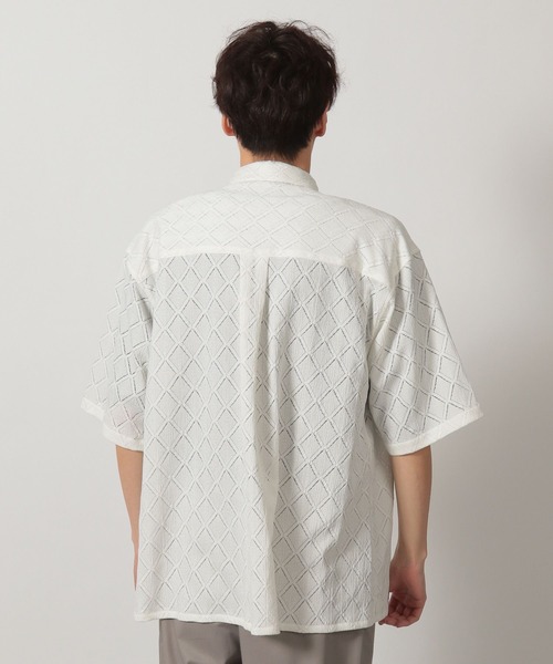 LAKOLE（ラコレ）の「レースシャツ半袖 / 323202（シャツ/ブラウス・メンズ・ブラック/ホワイト/ロイヤルブルー/イエロー/ブラウン・MEDIUM/LARGE/X-LARGE）」の20枚目の写真