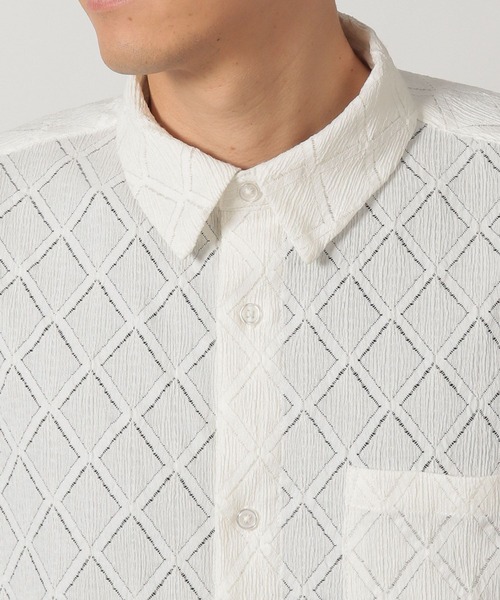 LAKOLE（ラコレ）の「レースシャツ半袖 / 323202（シャツ/ブラウス・メンズ・ブラック/ホワイト/ロイヤルブルー/イエロー/ブラウン・MEDIUM/LARGE/X-LARGE）」の21枚目の写真