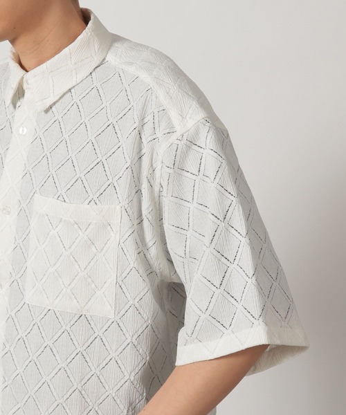 LAKOLE（ラコレ）の「レースシャツ半袖 / 323202（シャツ/ブラウス・メンズ・ブラック/ホワイト/ロイヤルブルー/イエロー/ブラウン・MEDIUM/LARGE/X-LARGE）」の22枚目の写真