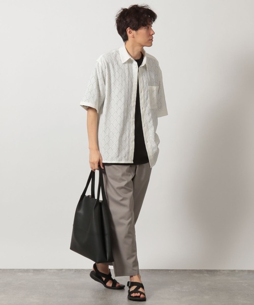 LAKOLE（ラコレ）の「レースシャツ半袖 / 323202（シャツ/ブラウス・メンズ・ブラック/ホワイト/ロイヤルブルー/イエロー/ブラウン・MEDIUM/LARGE/X-LARGE）」の6枚目の写真