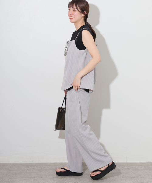 JOURNAL STANDARD relume（ジャーナルスタンダード　レリューム）の「タンブラーブッチャーイージーパンツ（その他パンツ・レディース・ダークブルー/グレー系その他/チョコ/チャコールグレー・36/38）」の11枚目の写真