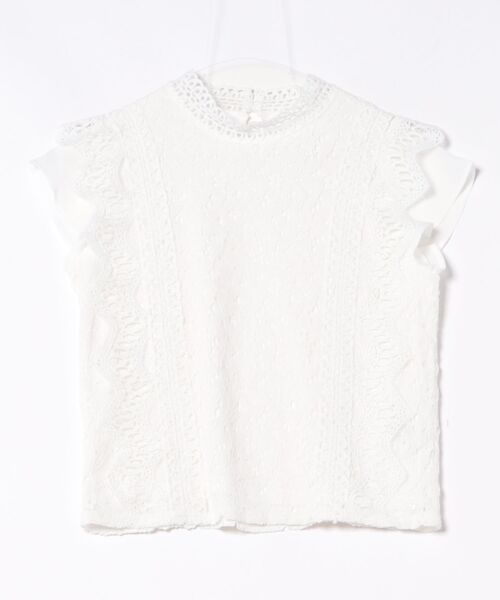 TRIANGLE PALETTE（トライアングルパレット）の「レースフレンチスリーブブラウス/ノースリーブ（シャツ/ブラウス・レディース・ダークグレー/ミント/ブラウン/ホワイト/ブラック/ピンク・FREE）」の18枚目の写真