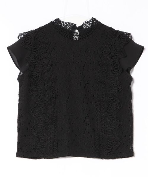 TRIANGLE PALETTE（トライアングルパレット）の「レースフレンチスリーブブラウス/ノースリーブ（シャツ/ブラウス・レディース・ダークグレー/ミント/ブラウン/ホワイト/ブラック/ピンク・FREE）」の19枚目の写真