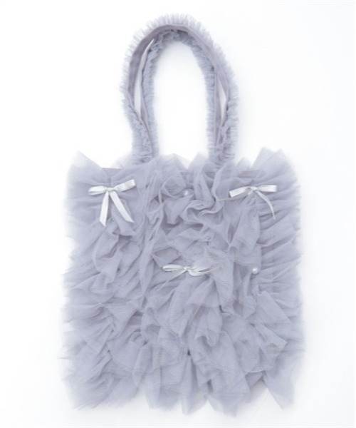 axes femme（アクシーズファム）の「チュールフリルトートバッグ（トートバッグ・レディース・グレー/ホワイト/ブラック・FREE）」の19枚目の写真