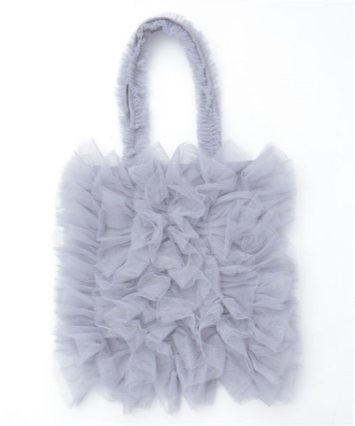 axes femme（アクシーズファム）の「チュールフリルトートバッグ（トートバッグ・レディース・グレー/ホワイト/ブラック・FREE）」の15枚目の写真