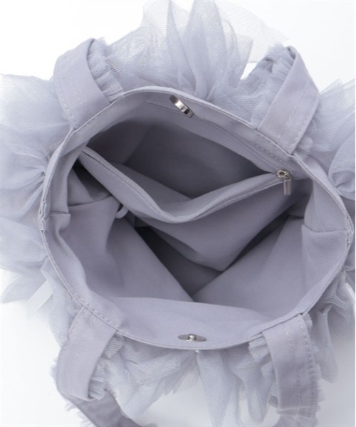 axes femme（アクシーズファム）の「チュールフリルトートバッグ（トートバッグ・レディース・グレー/ホワイト/ブラック・FREE）」の16枚目の写真