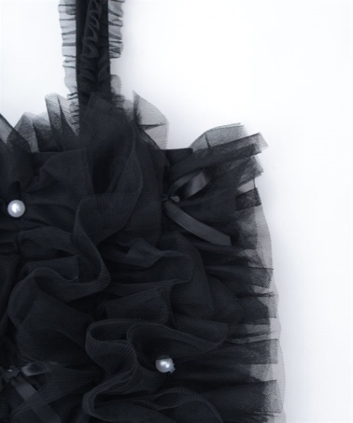 axes femme（アクシーズファム）の「チュールフリルトートバッグ（トートバッグ・レディース・グレー/ホワイト/ブラック・FREE）」の18枚目の写真