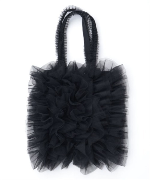 axes femme（アクシーズファム）の「チュールフリルトートバッグ（トートバッグ・レディース・グレー/ホワイト/ブラック・FREE）」の8枚目の写真