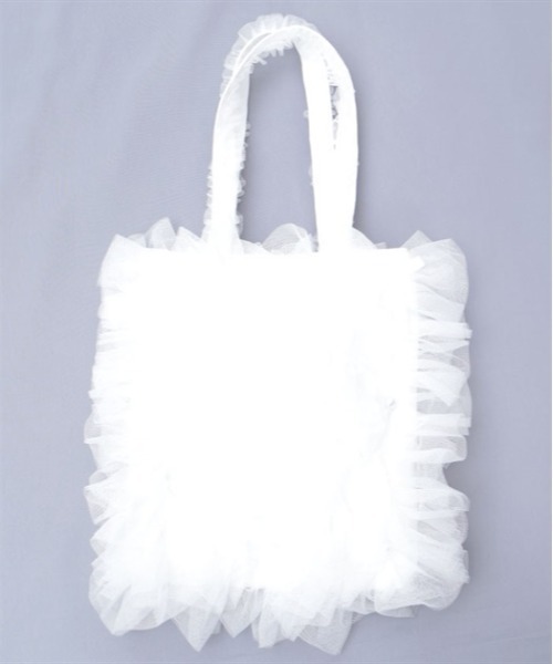 axes femme（アクシーズファム）の「チュールフリルトートバッグ（トートバッグ・レディース・グレー/ホワイト/ブラック・FREE）」の11枚目の写真