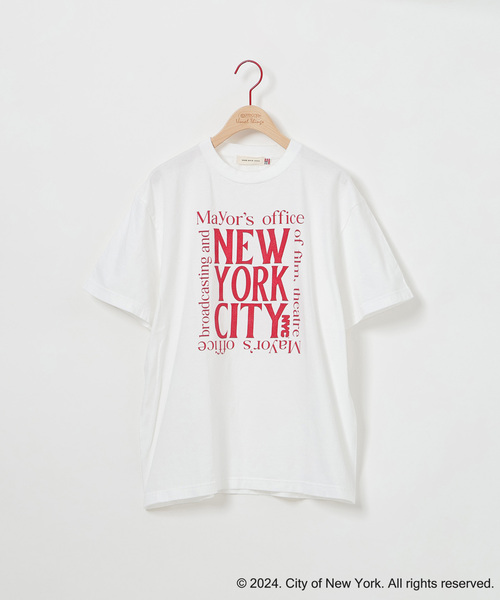 OUTDOOR PRODUCTS(アウトドアプロダクツ)の「NYC logo Tee(Tシャツ/カットソー・レディース・ホワイト/グレー・FREE)」の2枚目の写真