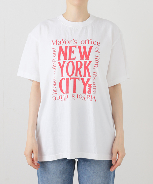 OUTDOOR PRODUCTS(アウトドアプロダクツ)の「NYC logo Tee(Tシャツ/カットソー・レディース・ホワイト/グレー・FREE)」の14枚目の写真