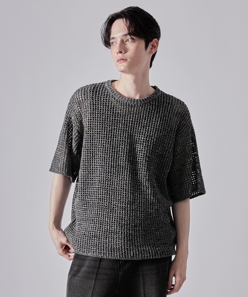 CLEL（クレイル）の「【CLEL】Watermark Knitting Short Sleeve