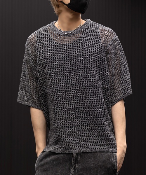 CLEL（クレイル）の「【CLEL】Watermark Knitting Short Sleeve