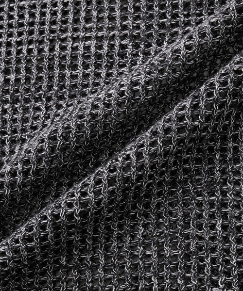 CLEL(クレイル)の「【CLEL】Watermark Knitting Short Sleeve Melange Mesh Knit/透かし編み 半袖メランジメッシュニット(Tシャツ/カットソー・メンズ・ブラック/ネイビー系/グレー系・L/M/S/XS)」の10枚目の写真
