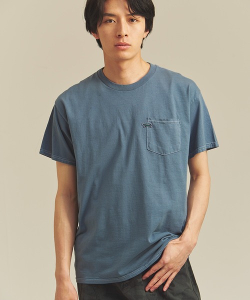 PENNEYS(ぺニーズ)の「THE FOX OVER-DYE POCKET TEE(Tシャツ/カットソー・メンズ・ブラック/グレー/ホワイト/グリーン・M/L/XL)」の4枚目の写真
