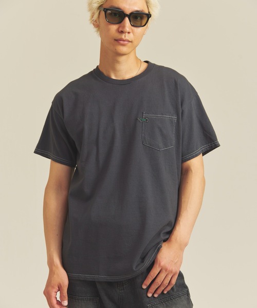 PENNEYS(ぺニーズ)の「THE FOX OVER-DYE POCKET TEE(Tシャツ/カットソー・メンズ・ブラック/グレー/ホワイト/グリーン・M/L/XL)」の11枚目の写真