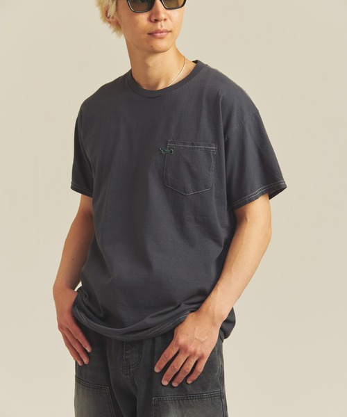 PENNEYS(ぺニーズ)の「THE FOX OVER-DYE POCKET TEE(Tシャツ/カットソー・メンズ・ブラック/グレー/ホワイト/グリーン・M/L/XL)」の9枚目の写真