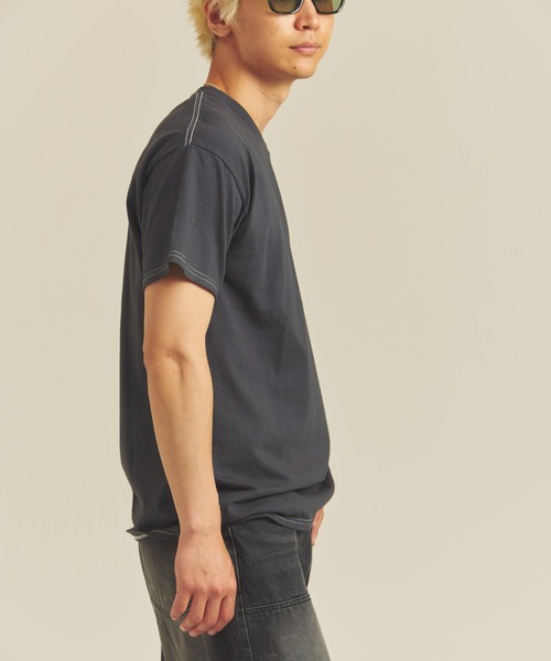 PENNEYS(ぺニーズ)の「THE FOX OVER-DYE POCKET TEE(Tシャツ/カットソー・メンズ・ブラック/グレー/ホワイト/グリーン・M/L/XL)」の7枚目の写真