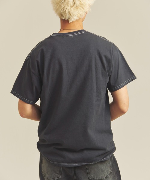 PENNEYS(ぺニーズ)の「THE FOX OVER-DYE POCKET TEE(Tシャツ/カットソー・メンズ・ブラック/グレー/ホワイト/グリーン・M/L/XL)」の5枚目の写真
