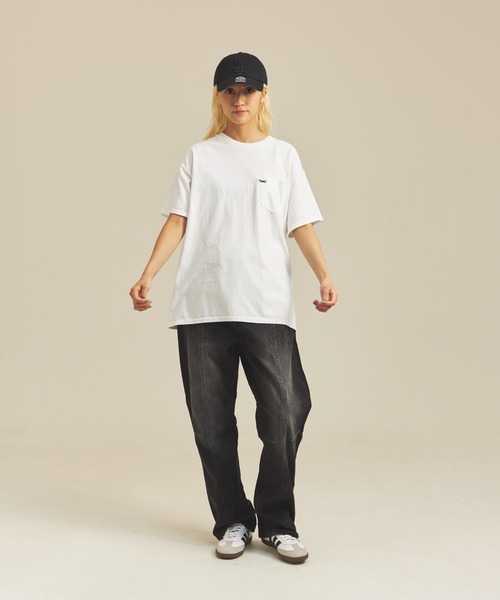 PENNEYS(ぺニーズ)の「THE FOX OVER-DYE POCKET TEE(Tシャツ/カットソー・メンズ・ブラック/グレー/ホワイト/グリーン・M/L/XL)」の20枚目の写真