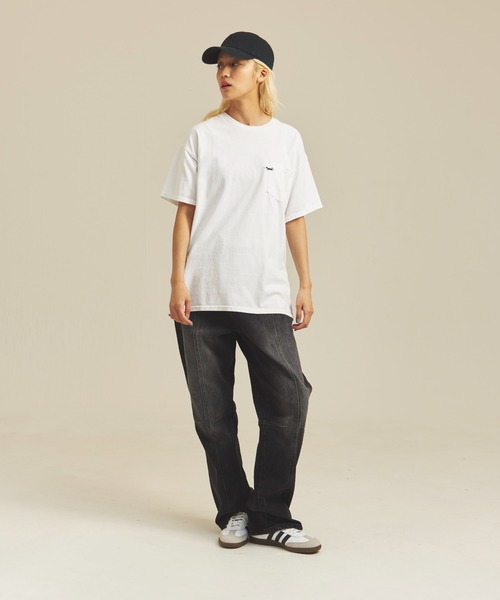 PENNEYS(ぺニーズ)の「THE FOX OVER-DYE POCKET TEE(Tシャツ/カットソー・メンズ・ブラック/グレー/ホワイト/グリーン・M/L/XL)」の19枚目の写真