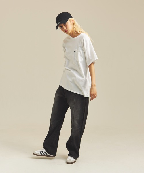 PENNEYS(ぺニーズ)の「THE FOX OVER-DYE POCKET TEE(Tシャツ/カットソー・メンズ・ブラック/グレー/ホワイト/グリーン・M/L/XL)」の17枚目の写真