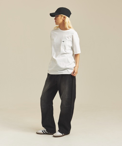 PENNEYS(ぺニーズ)の「THE FOX OVER-DYE POCKET TEE(Tシャツ/カットソー・メンズ・ブラック/グレー/ホワイト/グリーン・M/L/XL)」の15枚目の写真
