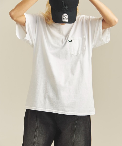 THE FOX OVER-DYE POCKET TEE 狐狸後染色口袋T恤