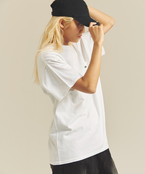 THE FOX OVER-DYE POCKET TEE 狐狸後染色口袋T恤