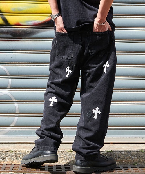 CavariA（キャバリア）の「『CavariA/キャバリア』クロスデニムパンツ（デニムパンツ・メンズ・ブルー/ブラック・L/XL/M）」の5枚目の写真